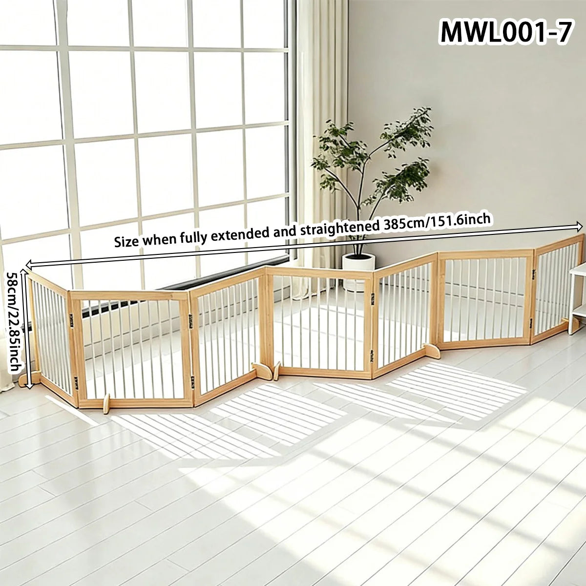 Pet Fence, Foldable Dog and Cat Isolation Barrier, No Drilling Required, Suitable for Indoor Balconies and Stairways as Safety Guardrails