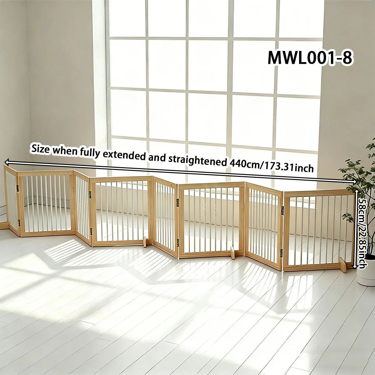 Pet Fence, Foldable Dog and Cat Isolation Barrier, No Drilling Required, Suitable for Indoor Balconies and Stairways as Safety Guardrails
