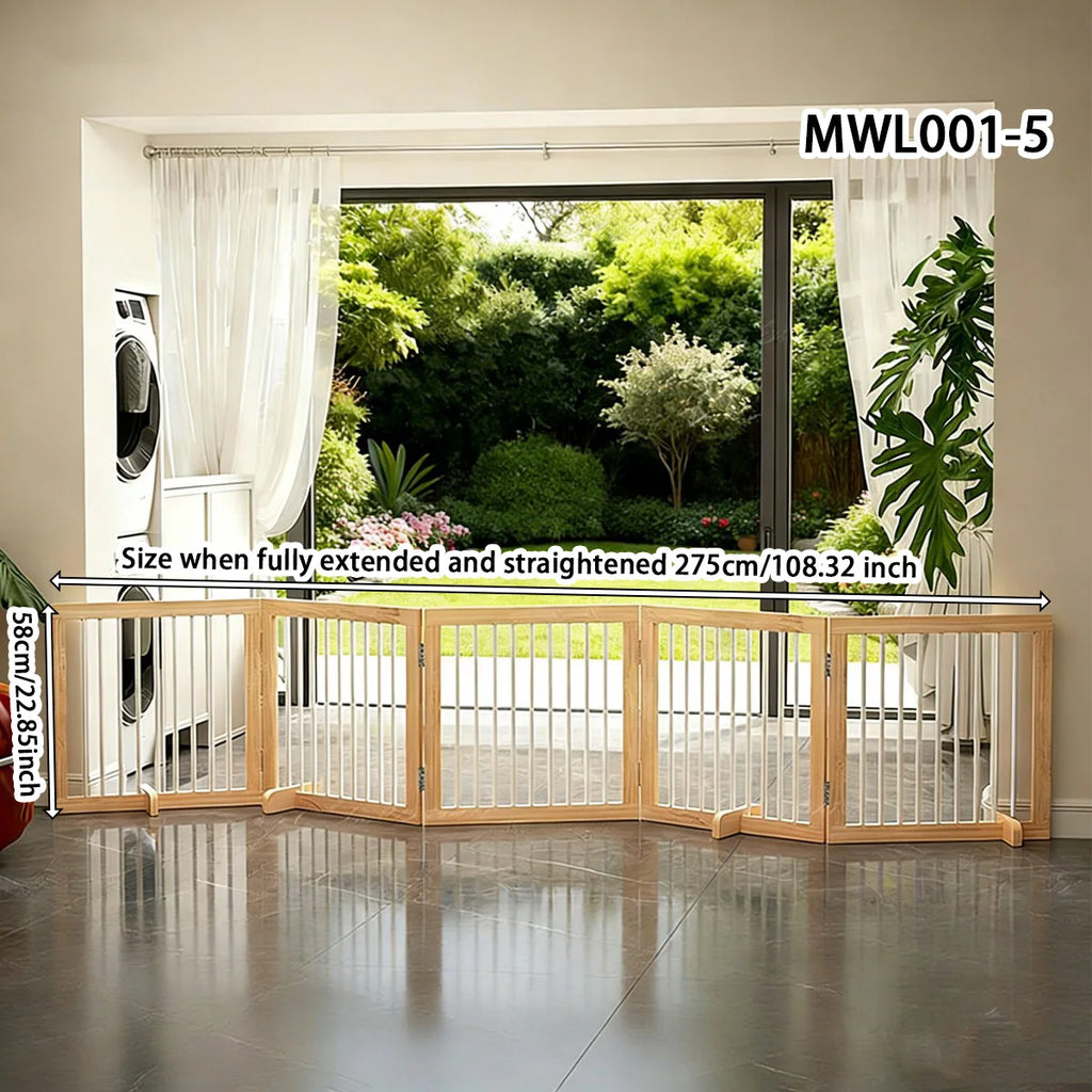 Pet Fence, Foldable Dog and Cat Isolation Barrier, No Drilling Required, Suitable for Indoor Balconies and Stairways as Safety Guardrails