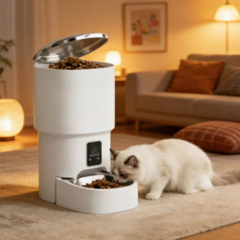 New 4L Button/WIFI Automatic Pet Feeder Smart Intelligent Cat And Dog Food Dispenser for Cats And Dogs