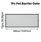 Pet Dog Barrier Fences With 6pcs Hook Pet Isolated Network Stairs Gate New Folding Breathable Mesh Playpen For Dog Safety Fence