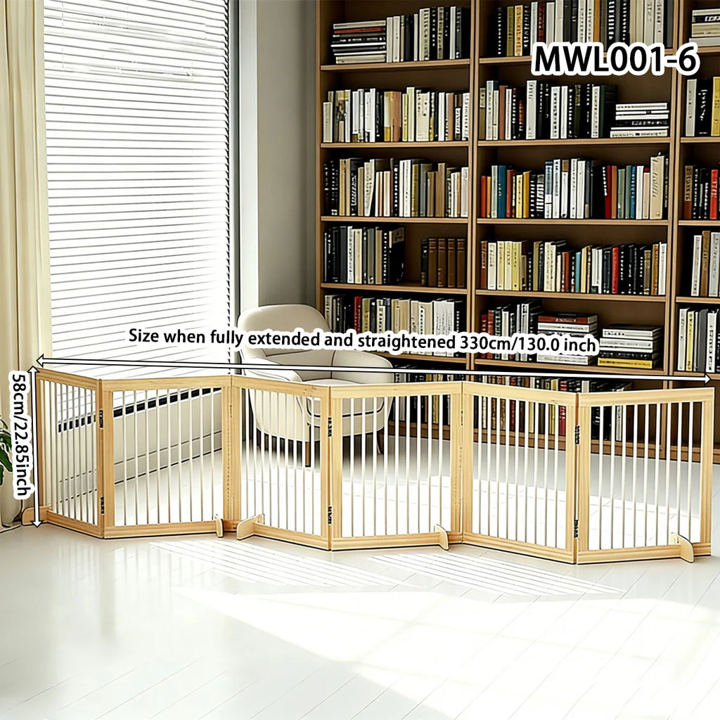 Pet Fence, Foldable Dog and Cat Isolation Barrier, No Drilling Required, Suitable for Indoor Balconies and Stairways as Safety Guardrails