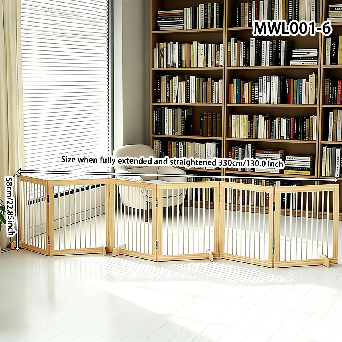 Pet Fence, Foldable Dog and Cat Isolation Barrier, No Drilling Required, Suitable for Indoor Balconies and Stairways as Safety Guardrails