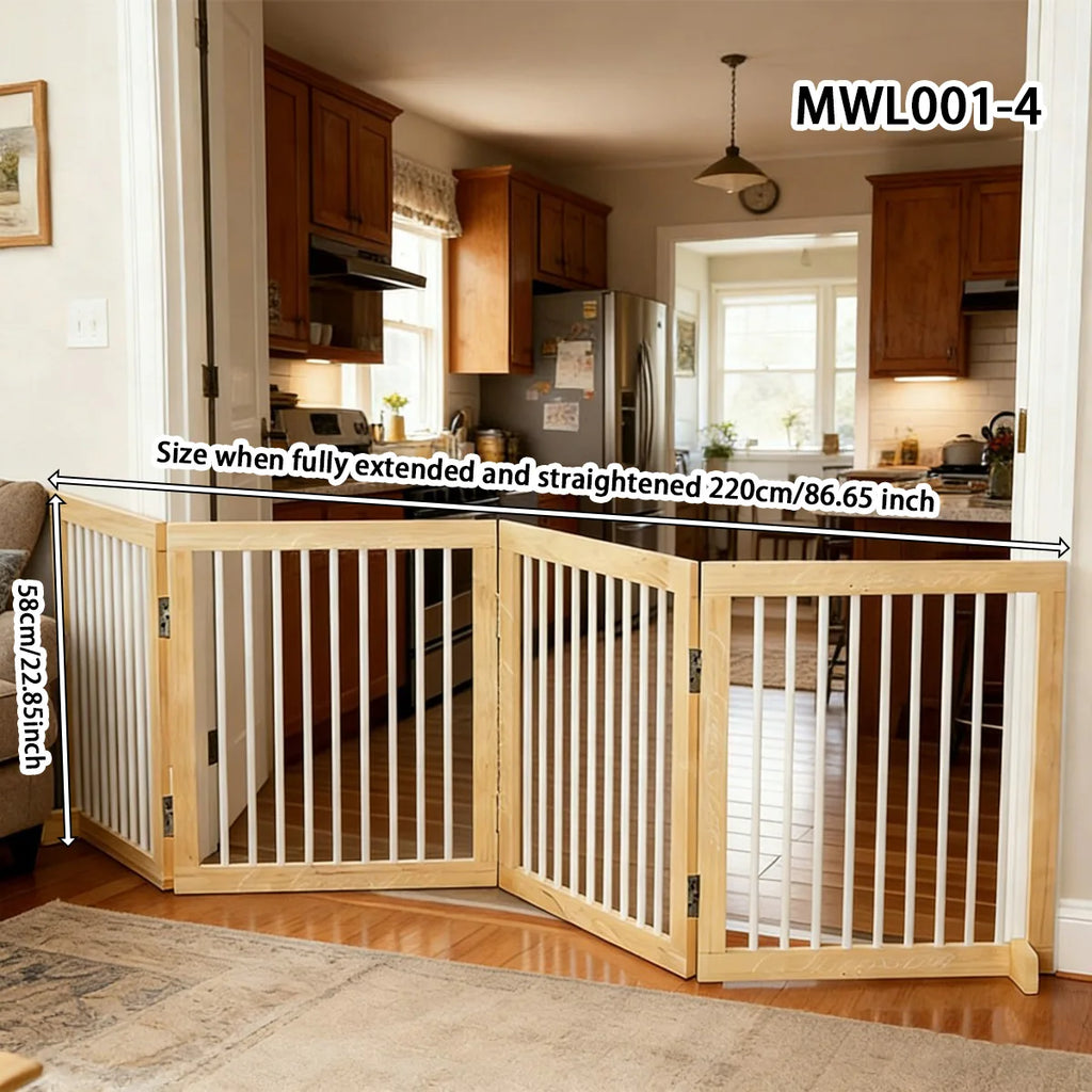 Pet Fence, Foldable Dog and Cat Isolation Barrier, No Drilling Required, Suitable for Indoor Balconies and Stairways as Safety Guardrails