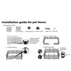 Teddy dog pet fence with toilet area Indoor home large space free to assemble Pomeranian dog fence wrought iron cage