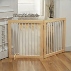 Pet Fence, Foldable Dog and Cat Isolation Barrier, No Drilling Required, Suitable for Indoor Balconies and Stairways as Safety Guardrails