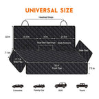 Dog Car Rear Seat Protective Cover Waterproof Dirt Resistant Pet Seat Cover Black Shoulder Strap Hammock Pet Travel Mattress