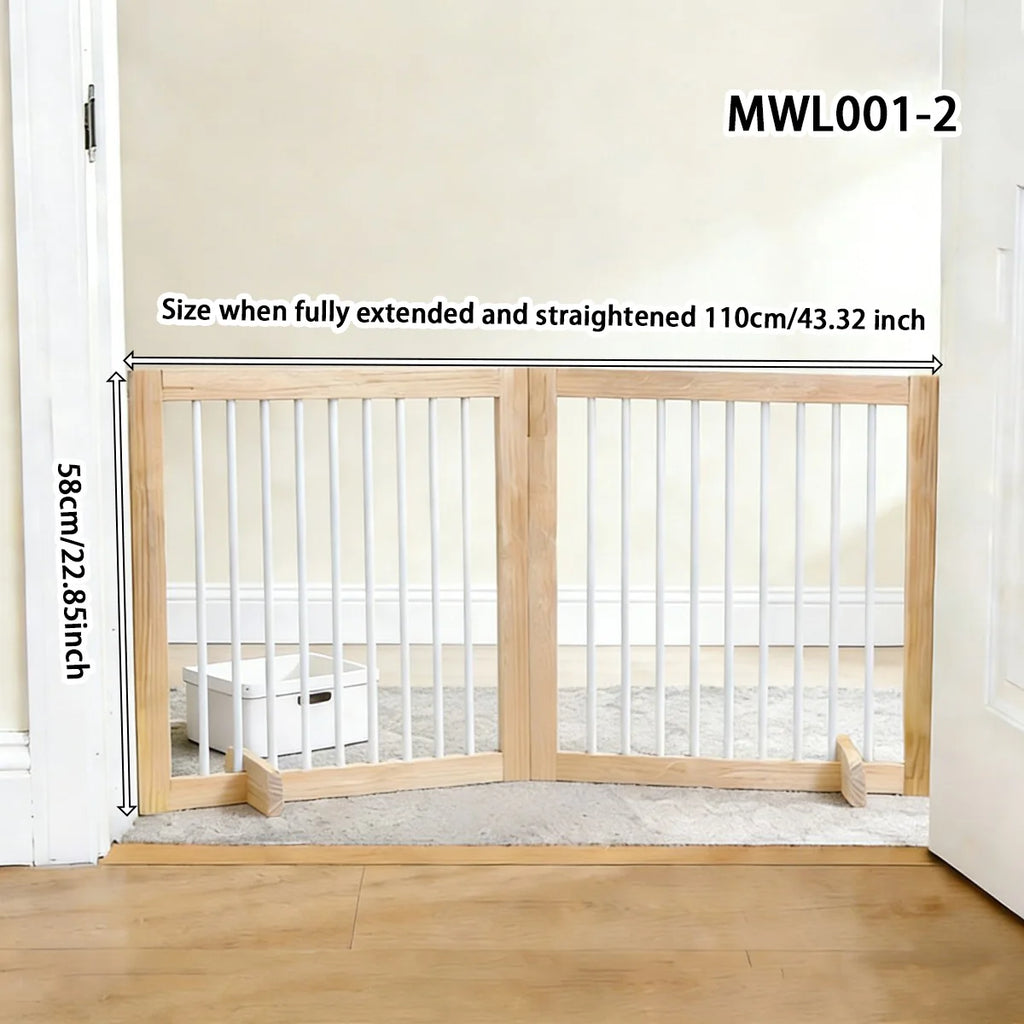 Pet Fence, Foldable Dog and Cat Isolation Barrier, No Drilling Required, Suitable for Indoor Balconies and Stairways as Safety Guardrails