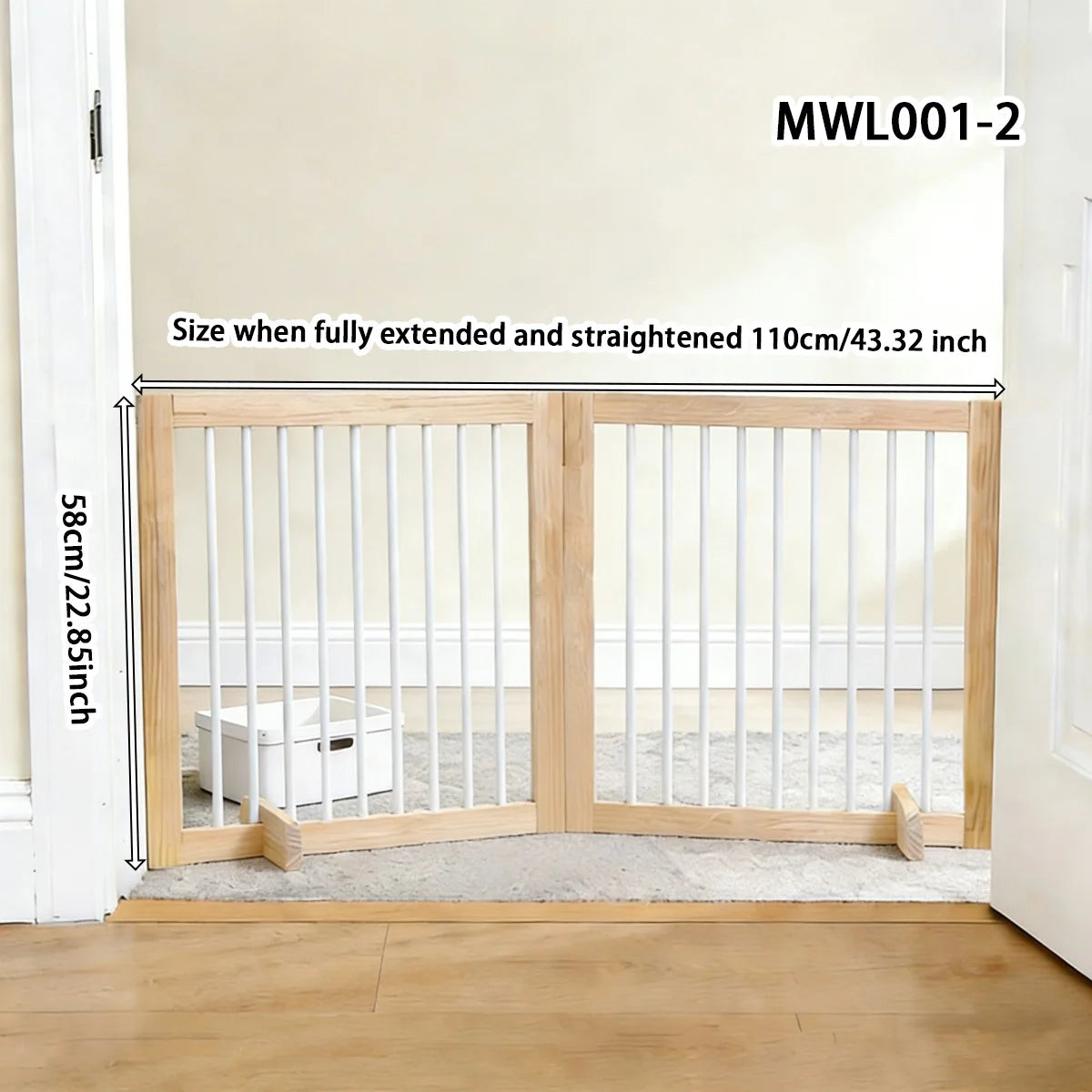Pet Fence, Foldable Dog and Cat Isolation Barrier, No Drilling Required, Suitable for Indoor Balconies and Stairways as Safety Guardrails